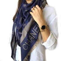 Chanel Scarf (Navy~Beige)
