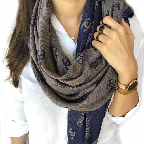 Chanel Scarf (Navy~Beige)