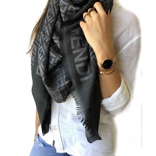 Fendi Scarf (Gray~Black)