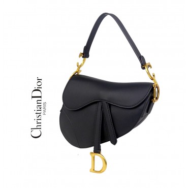 Dior Saddle Black Matte Smooth Calfskin Bag