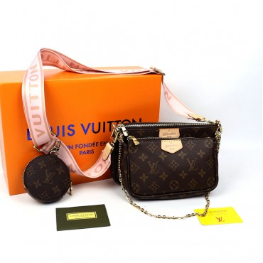 Louis Vuitton Multi-Pochette Accessories (Pink Strap)