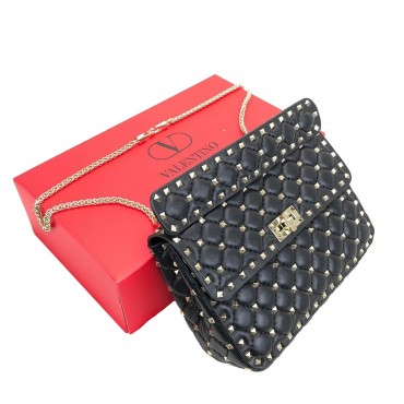 Valentino Medium Rockstud Spike Nappa Leather Bag 