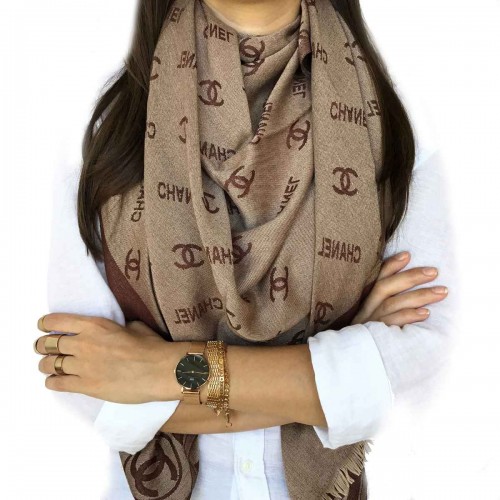 Chanel Scarf (Beige~Brown)